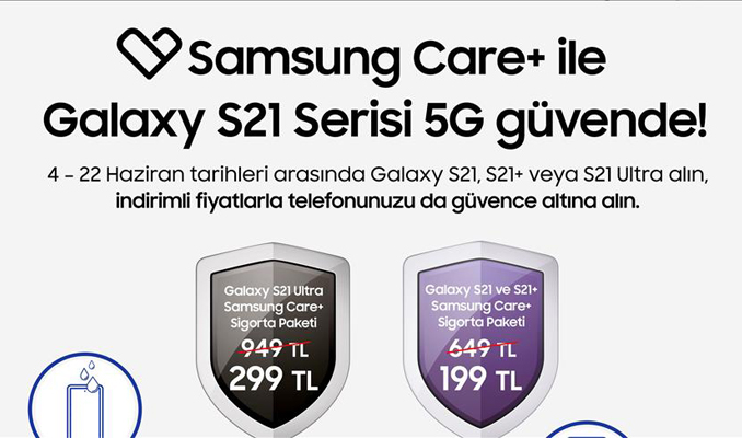 5G akıllı telefon alanlara Samsung Care+ Sigorta Paketi’nde indirim